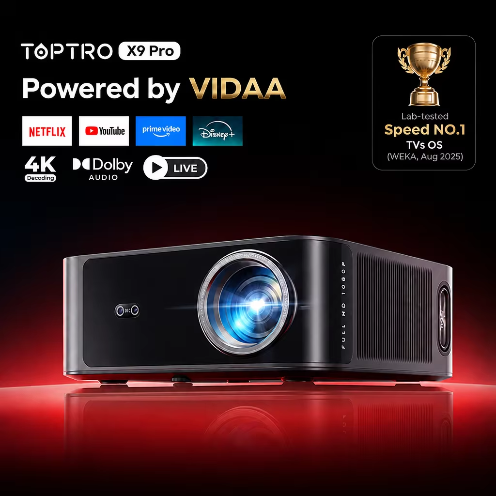 Netflix Home Cinema - Proiettore Toptro X9Pro VIDAA 4K Netflix