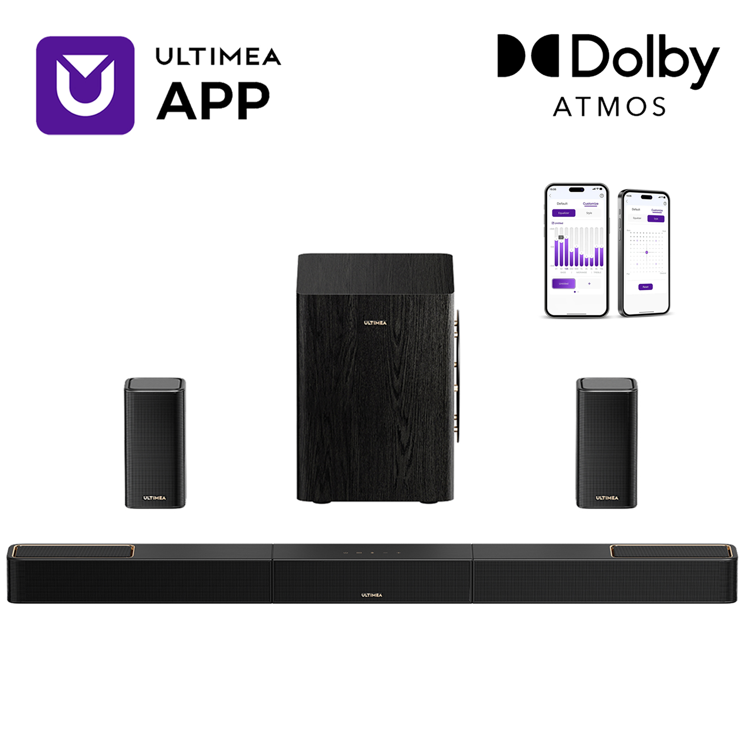 Home Cinema Ultimea - Sistema Audio Surround ULTIMEA 5.1.2, Soundbar