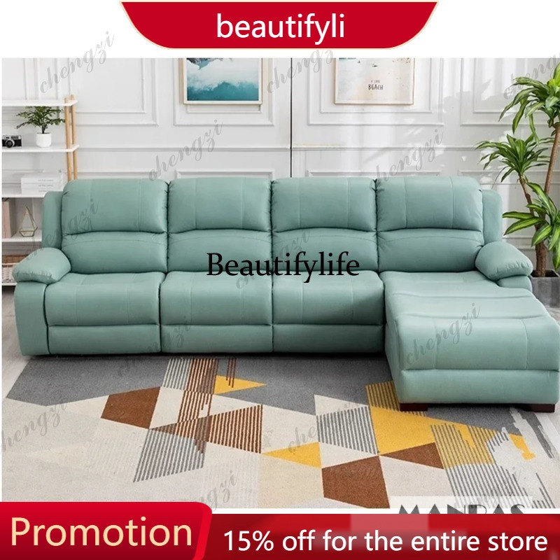 Home Cinema Couch - Divano Reclinabile Elettrico in Pelle 01A,