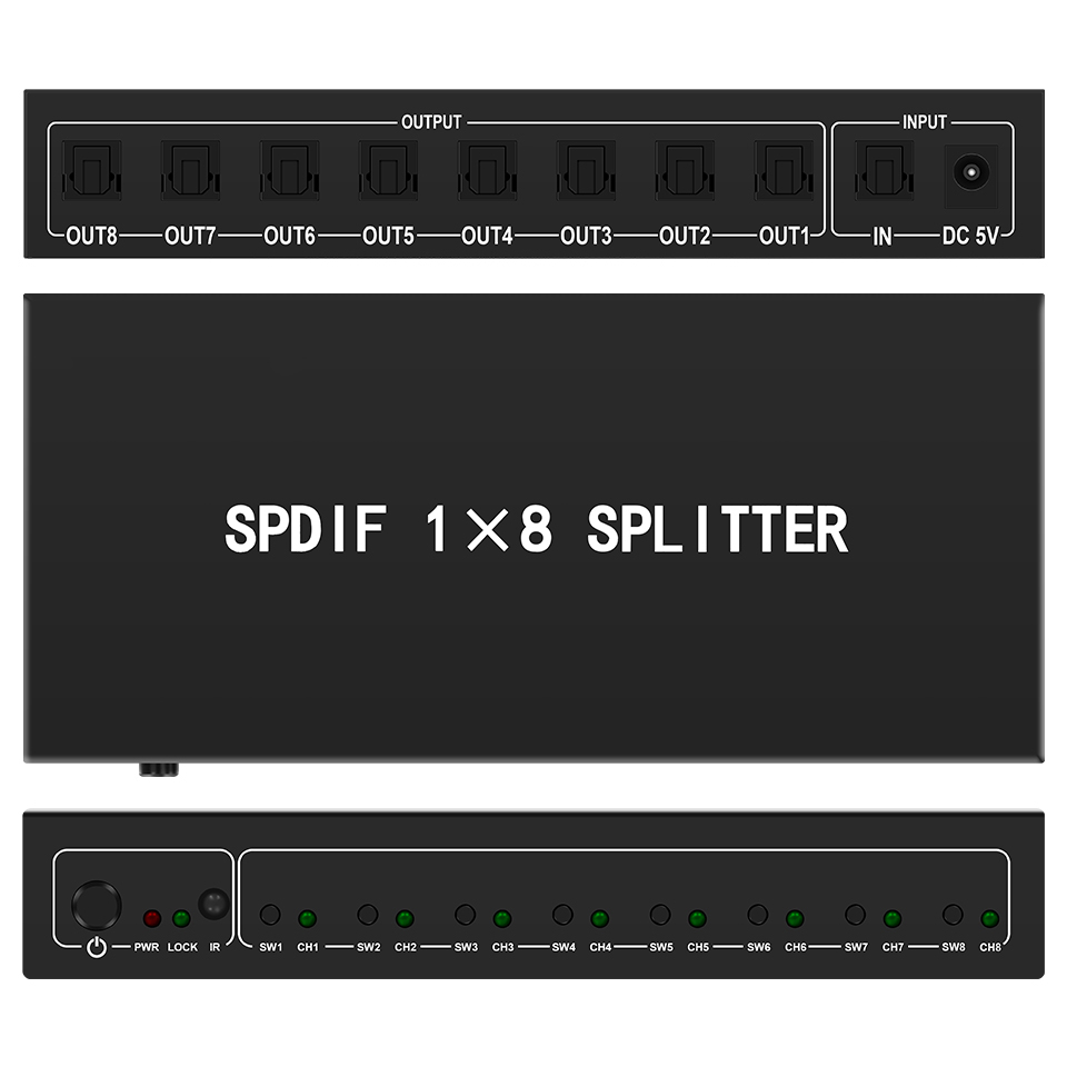 Home Cinema Hall - Splitter audio ottico, splitter digitale Toslink