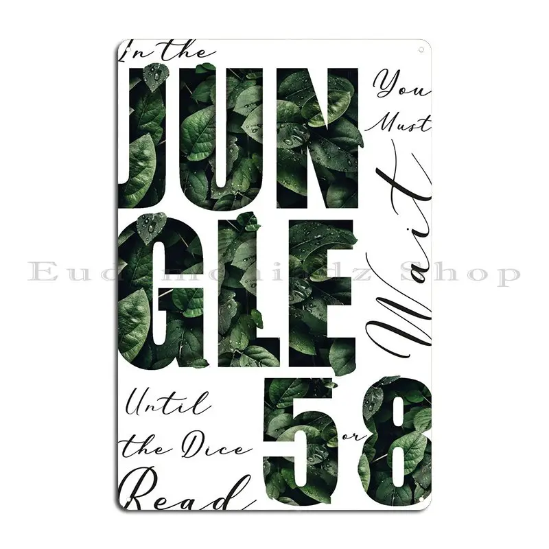 Home Cinema Wall Design - Jungle Of Jumanji Targa in metallo