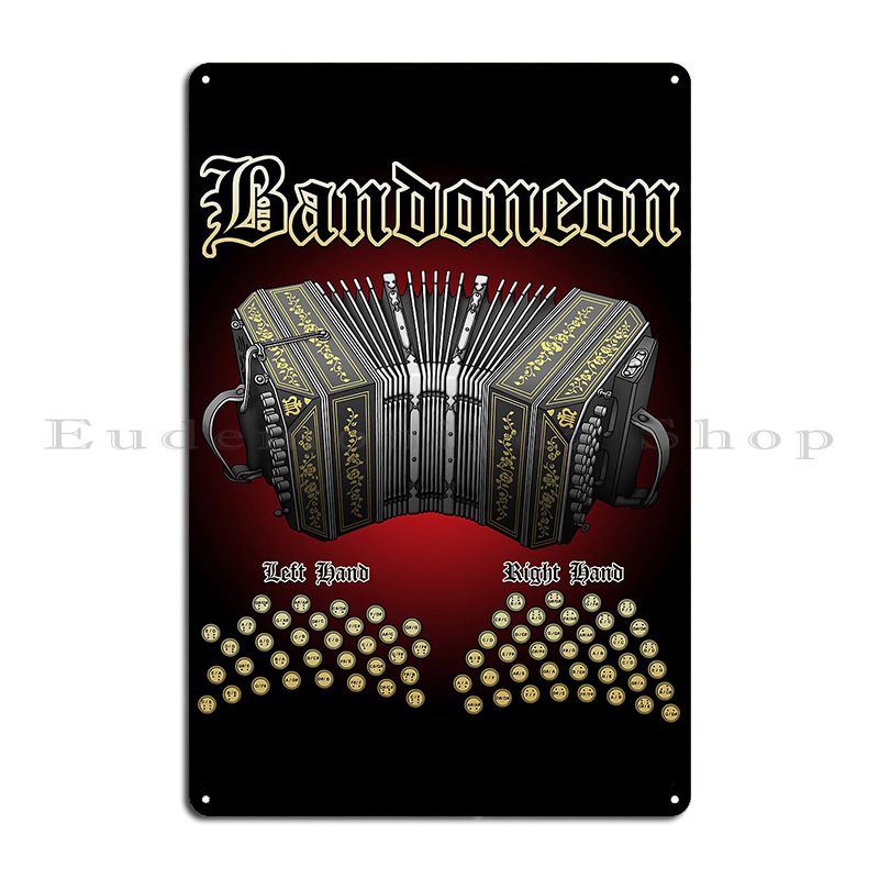 Home Cinema Wall Design - Bandoneon Targa in metallo Poster Cinema