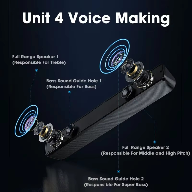 Soundbar Bluetooth 5.0 con Aud - Soundbar Bluetooth Home recensione e prezzo
